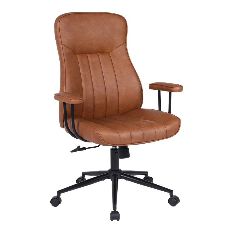 product_pako_256-000020 Καρέκλα γραφείου διευθυντή Philareti καφέ PU 74x71,5x108-118εκ - Image 1