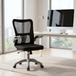 Καρέκλα γραφείου εργασίας Annalise μαύρο mesh 57x53x100εκ - Image 3