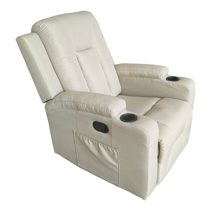 product_pako_331-000013 Πολυθρόνα relax με μηχανισμό massage Gessel μπεζ ύφασμα 80x90x98εκ - Image 1