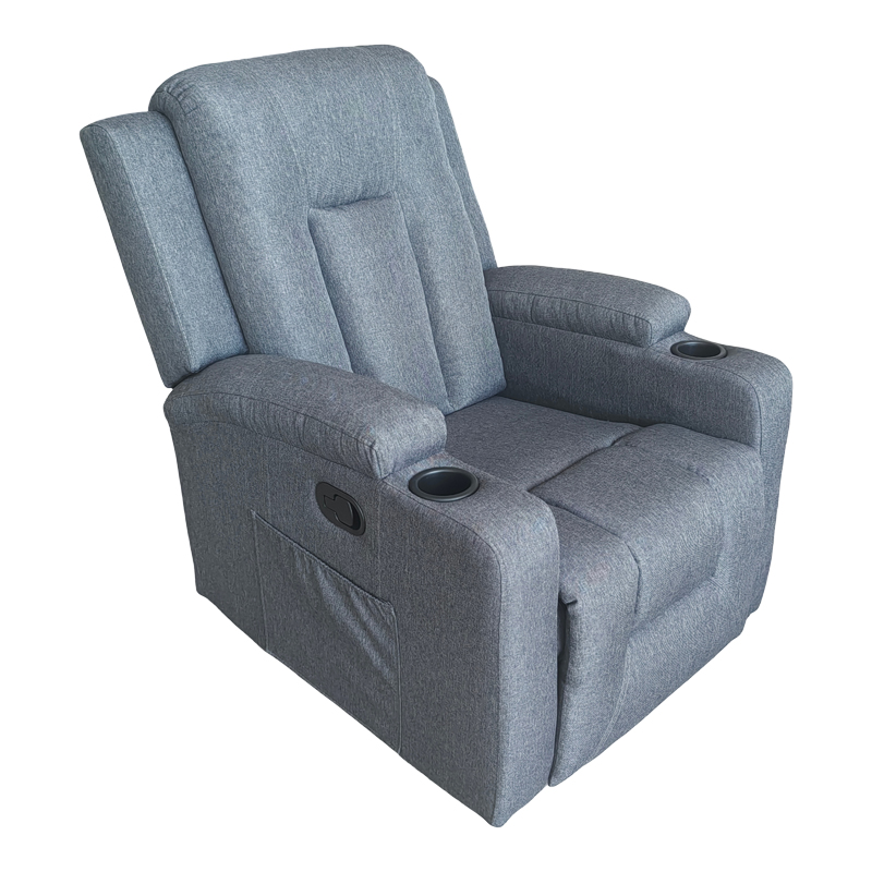 product_pako_331-000014 Πολυθρόνα relax με μηχανισμό massage Gessel ανθρακί ύφασμα 80x90x98εκ - Image 1