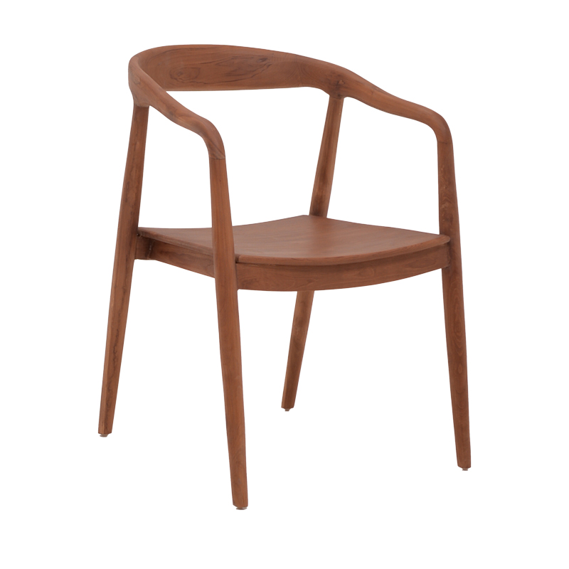 product_pako_336-000001 Πολυθρόνα Zonge σκελετός teak ξύλο σε καρυδί απόχρωση 54x57x76εκ - Image 1