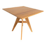 Τραπέζι Cadrada teak ξύλο σε φυσική απόχρωση 80x80x76εκ - Image 3