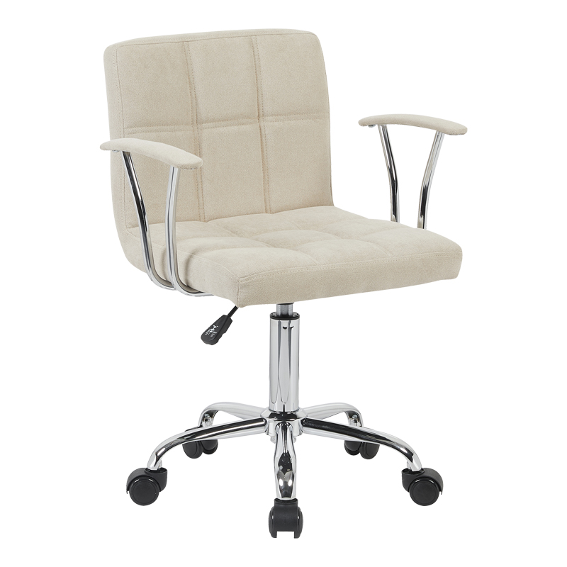 product_pako_360-000032 Καρέκλα γραφείου Buleco μπεζ ύφασμα 56x46x74-86εκ - Image 1