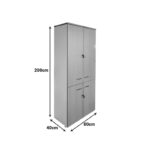 Ντουλάπα γραφείου Armadi sonoma-λευκό 80x40x200εκ - Image 4
