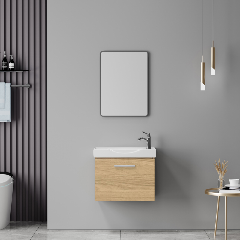 product_pako_425-000013 Πάγκος με νιπτήρα και καθρέπτη Renza oak - Image 1