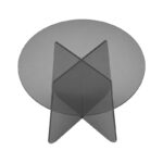 Τραπέζι βοηθητικό Cleary tempered 8mm γυαλί ανθρακί Φ50x45εκ - Image 4