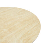 Τραπέζι Karlino sintered stone σε όψη τραβερτίνας-mdf σε φυσική απόχρωση 180x90x76εκ - Image 5