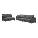 Γωνιακός καναπές Almy αναστρέψιμος ανθρακί ύφασμα 271x219x91εκ - Image 3