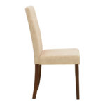 Καρέκλα Zeben αντικέ εκρού ύφασμα με καρυδί rubberwood 43,5x55,5x93,5εκ (Σετ 2 τεμαχίων) - Image 3