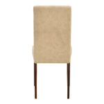 Καρέκλα Zeben αντικέ εκρού ύφασμα με καρυδί rubberwood 43,5x55,5x93,5εκ (Σετ 2 τεμαχίων) - Image 5