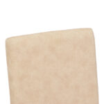 Καρέκλα Zeben αντικέ εκρού ύφασμα με καρυδί rubberwood 43,5x55,5x93,5εκ (Σετ 2 τεμαχίων) - Image 6