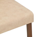 Καρέκλα Zeben αντικέ εκρού ύφασμα με καρυδί rubberwood 43,5x55,5x93,5εκ (Σετ 2 τεμαχίων) - Image 7