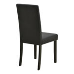 Καρέκλα Zeben μαύρο PU με πόδι μαύρο rubberwood 43,5x55,5x93,5εκ (Σετ 2 τεμαχίων) - Image 2