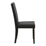Καρέκλα Zeben μαύρο PU με πόδι μαύρο rubberwood 43,5x55,5x93,5εκ (Σετ 2 τεμαχίων) - Image 3