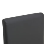 Καρέκλα Zeben μαύρο PU με πόδι μαύρο rubberwood 43,5x55,5x93,5εκ (Σετ 2 τεμαχίων) - Image 6