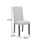 Καρέκλα Zeben μαύρο PU με πόδι μαύρο rubberwood 43,5x55,5x93,5εκ (Σετ 2 τεμαχίων) - Image 8
