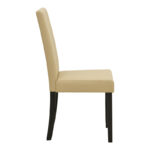 Καρέκλα Zeben εκρού PU με πόδι μαύρο rubberwood 43,5x55,5x93,5εκ (Σετ 2 τεμαχίων) - Image 3