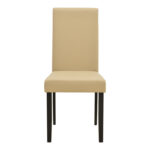 Καρέκλα Zeben εκρού PU με πόδι μαύρο rubberwood 43,5x55,5x93,5εκ (Σετ 2 τεμαχίων) - Image 4