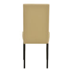 Καρέκλα Zeben εκρού PU με πόδι μαύρο rubberwood 43,5x55,5x93,5εκ (Σετ 2 τεμαχίων) - Image 5