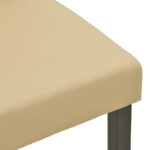 Καρέκλα Zeben εκρού PU με πόδι μαύρο rubberwood 43,5x55,5x93,5εκ (Σετ 2 τεμαχίων) - Image 7