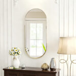 Καθρέπτης Asteria χρυσό MDF με χρυσό μέταλλο 45x5x105εκ. - Image 2