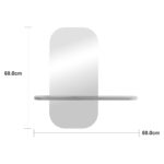 Καθρέπτης Lunaria MDF σε φυσική απόχρωση 60x11.5x60εκ - Image 4
