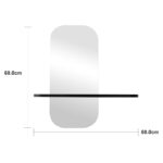 Καθρέπτης Lunaria μαύρο MDF 60x11.5x60εκ - Image 4