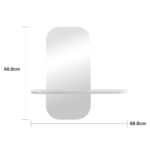 Καθρέπτης Lunaria λευκό MDF 60x11.5x60εκ - Image 4