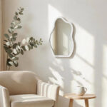 Καθρέπτης Evanthia λευκό MDF 36x1.2x56 εκ - Image 2
