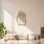 Καθρέπτης Evanthia MDF σε φυσική απόχρωση 36x1.2x56 εκ - Image 2