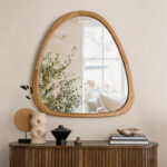 Καθρέπτης Ione MDF σε φυσική απόχρωση 55x2,5x60 εκ - Image 2