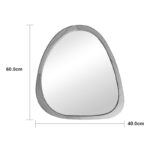 Καθρέπτης Ione MDF σε φυσική απόχρωση 55x2,5x60 εκ - Image 4