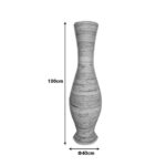 Βάζο Virnia Inart pe rattan σε φυσική απόχρωση Φ40x100εκ - Image 5
