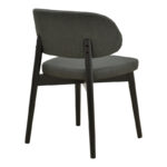 Καρέκλα Siena μαύρο ύφασμα και rubberwood 48x50x81εκ (Σετ 2 τεμαχίων) - Image 2