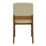 Καρέκλα Dalby εκρού ύφασμα καρυδί rubberwood 50x45x85,5εκ (Σετ 2 τεμαχίων) - Image 5