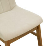 Καρέκλα Dalby εκρού ύφασμα καρυδί rubberwood 50x45x85,5εκ (Σετ 2 τεμαχίων) - Image 7