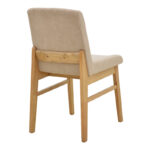 Καρέκλα Dalby μπεζ ύφασμα sonoma rubberwood 50x45x85,5εκ (Σετ 2 τεμαχίων) - Image 2