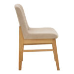 Καρέκλα Dalby μπεζ ύφασμα sonoma rubberwood 50x45x85,5εκ (Σετ 2 τεμαχίων) - Image 3