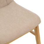 Καρέκλα Dalby μπεζ ύφασμα sonoma rubberwood 50x45x85,5εκ (Σετ 2 τεμαχίων) - Image 7