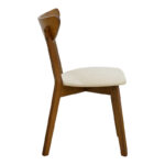 Καρέκλα Canon καρυδί rubberwood εκρού ύφασμα 43x52x83,5εκ (Σετ 2 τεμαχίων) - Image 3