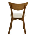 Καρέκλα Canon καρυδί rubberwood εκρού ύφασμα 43x52x83,5εκ (Σετ 2 τεμαχίων) - Image 5
