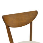 Καρέκλα Canon καρυδί rubberwood εκρού ύφασμα 43x52x83,5εκ (Σετ 2 τεμαχίων) - Image 6