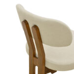Καρέκλα Genoa καρυδί rubberwood και εκρού ύφασμα 50x43x82εκ (Σετ 2 τεμαχίων) - Image 7