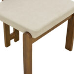 Καρέκλα Genoa καρυδί rubberwood και εκρού ύφασμα 50x43x82εκ (Σετ 2 τεμαχίων) - Image 8