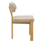 Καρέκλα Genoa sonoma rubberwood και μπεζ ύφασμα 50x43x82εκ (Σετ 2 τεμαχίων) - Image 3