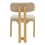Καρέκλα Genoa sonoma rubberwood και μπεζ ύφασμα 50x43x82εκ (Σετ 2 τεμαχίων) - Image 5
