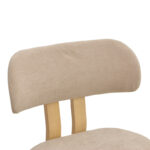 Καρέκλα Genoa sonoma rubberwood και μπεζ ύφασμα 50x43x82εκ (Σετ 2 τεμαχίων) - Image 6