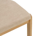 Καρέκλα Genoa sonoma rubberwood και μπεζ ύφασμα 50x43x82εκ (Σετ 2 τεμαχίων) - Image 7