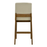 Σκαμπό μπαρ Dalby καρυδί rubberwood και εκρού ύφασμα 50x45x102,5εκ (Σετ 2 τεμαχίων) - Image 5