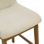 Σκαμπό μπαρ Dalby καρυδί rubberwood και εκρού ύφασμα 50x45x102,5εκ (Σετ 2 τεμαχίων) - Image 7